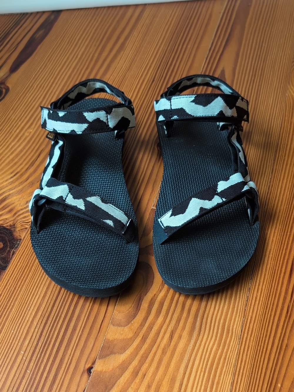 Teva Original Universal Black and White Strap Sport Sandals